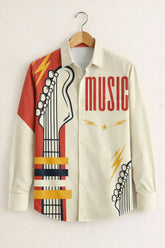 Men’s Guitar Music Graphic Printed Shirt