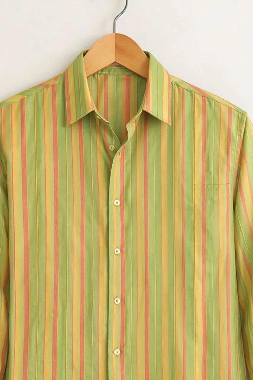 Men’s Green Multicolor Stripe Classic Shirt