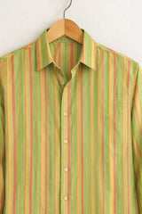 Men’s Green Multicolor Stripe Classic Shirt