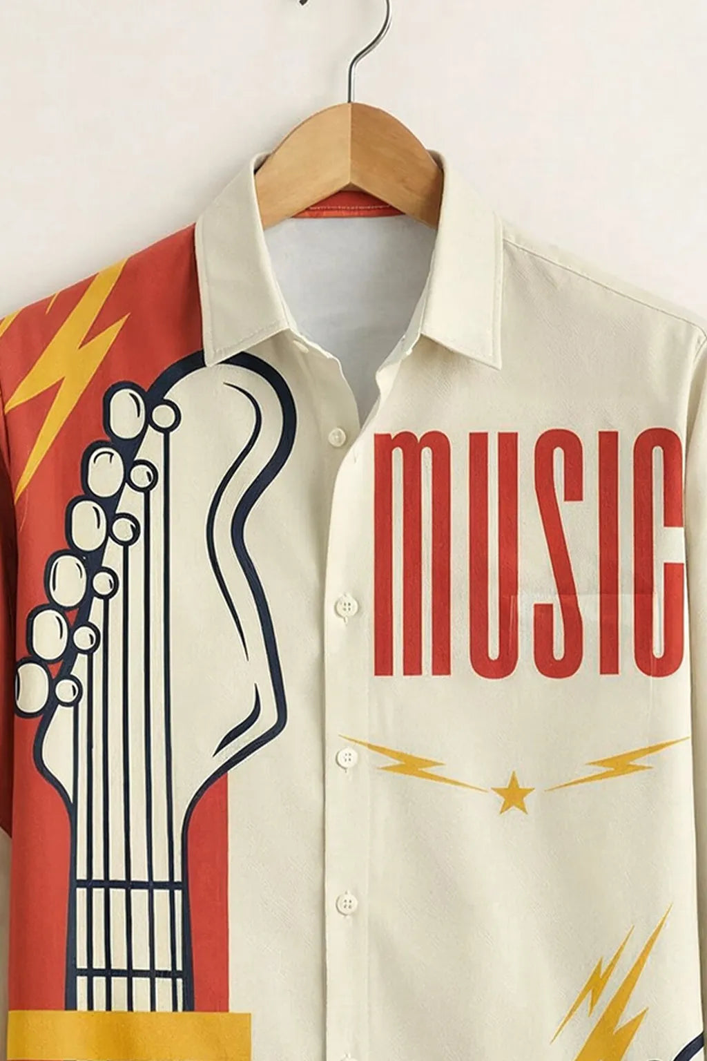 Men’s Guitar Music Graphic Printed Shirt
