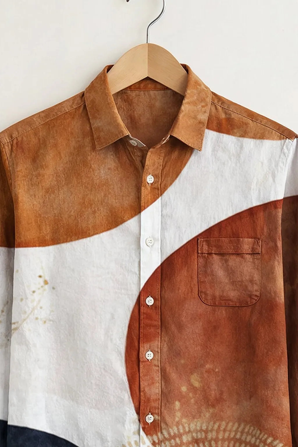 Men’s Abstract Colorblock Designer Shirt