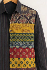 Men’s Patchwork Ethnic Print Designer Shirt