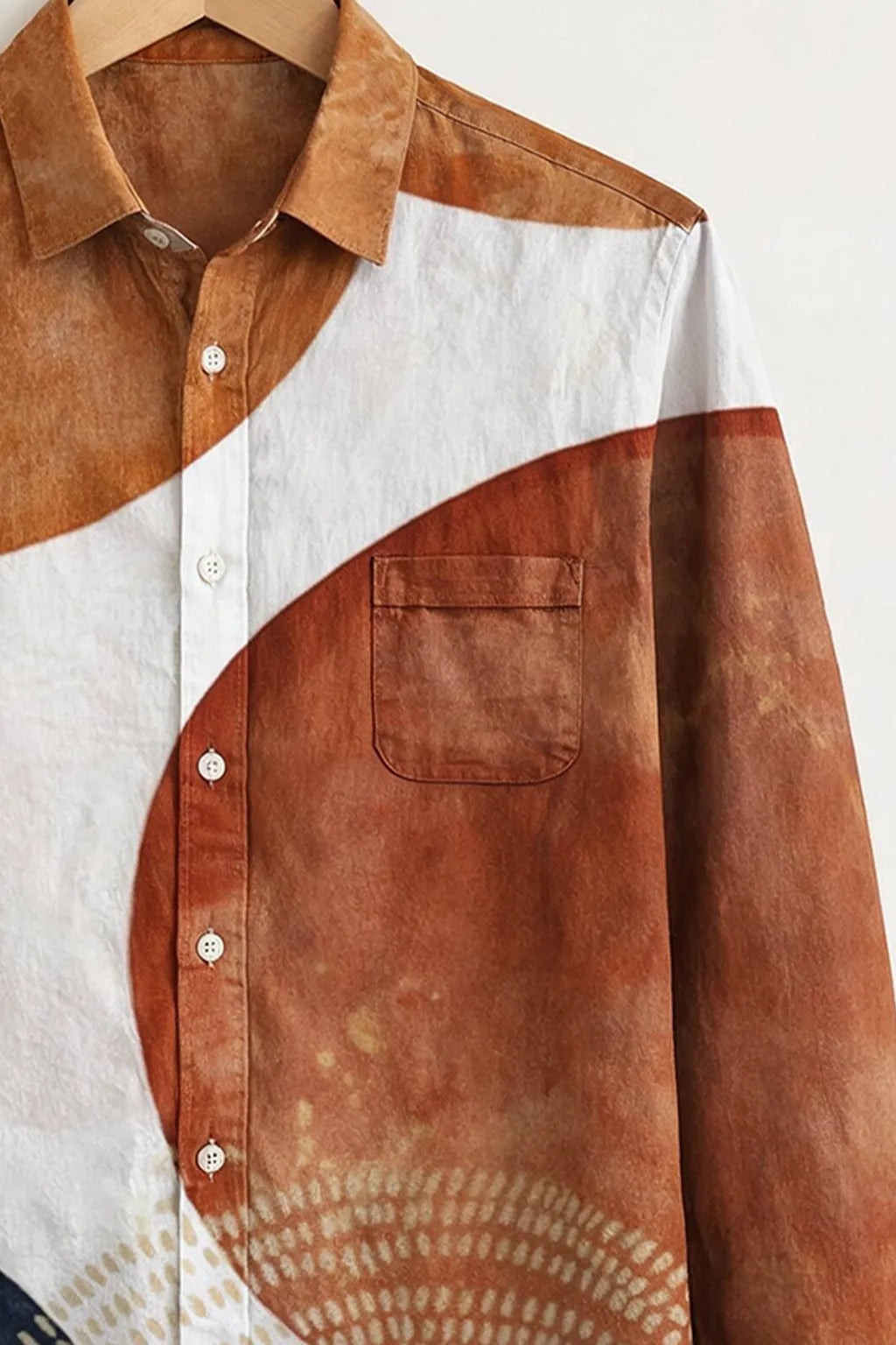 Men’s Abstract Colorblock Designer Shirt