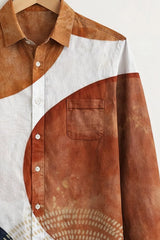 Men’s Abstract Colorblock Designer Shirt