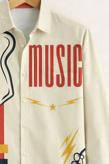 Men’s Guitar Music Graphic Printed Shirt